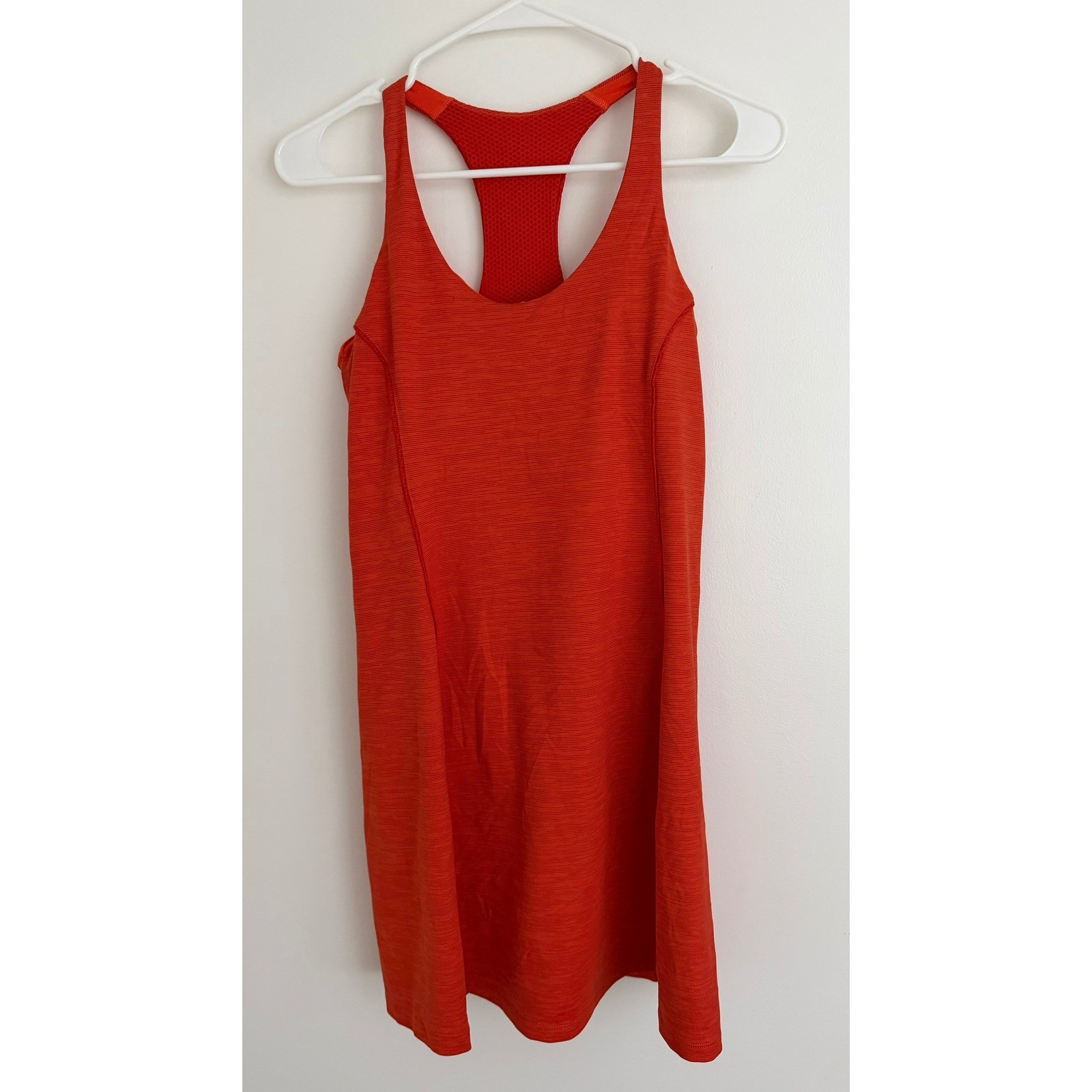 Outdoor Voices Exercise Dress Orange Racerback Mesh Athletic Mini Dress Medium
