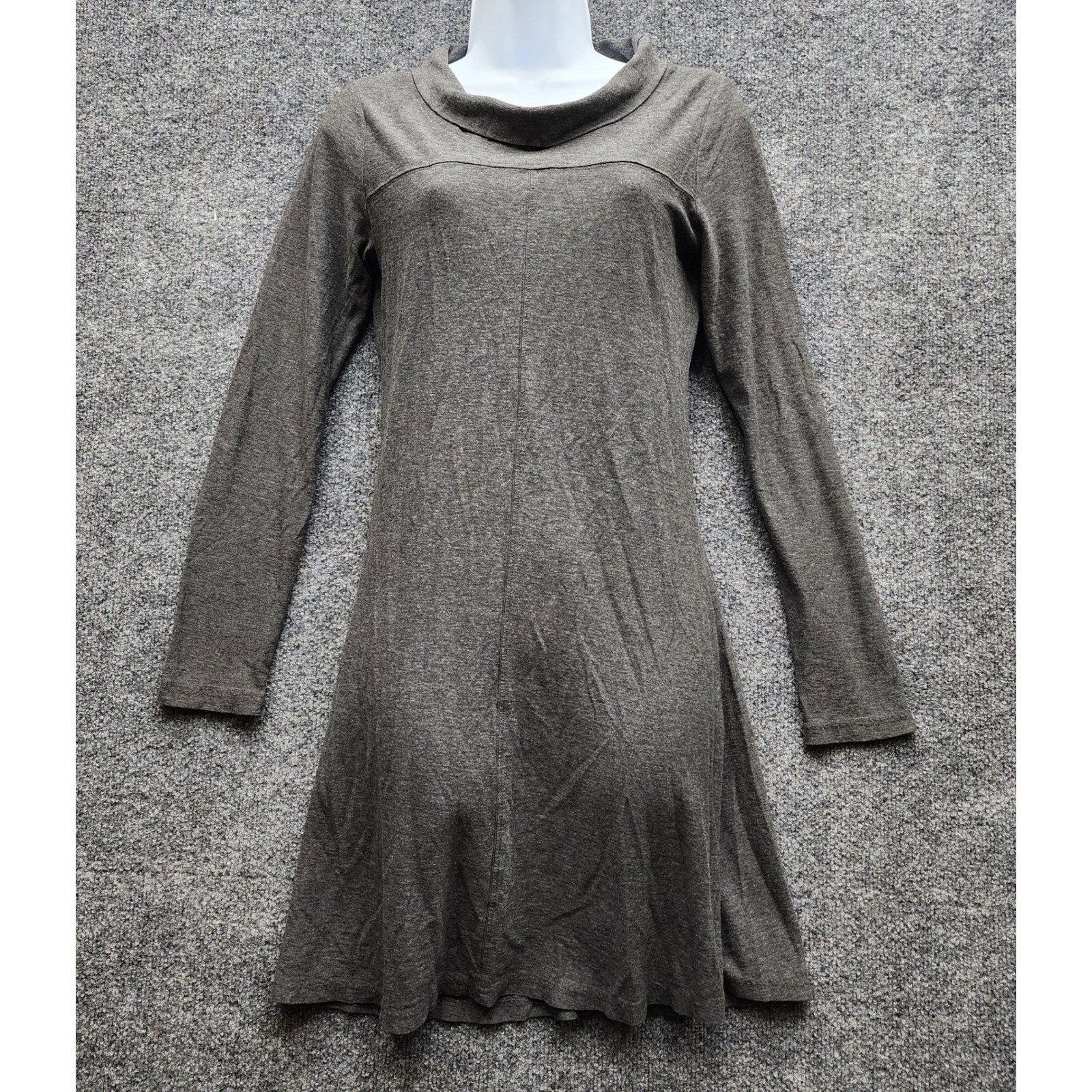 Horny Toad Women Cowl Neck Long Sleeve Knit Swing Dress Small Sustainable S