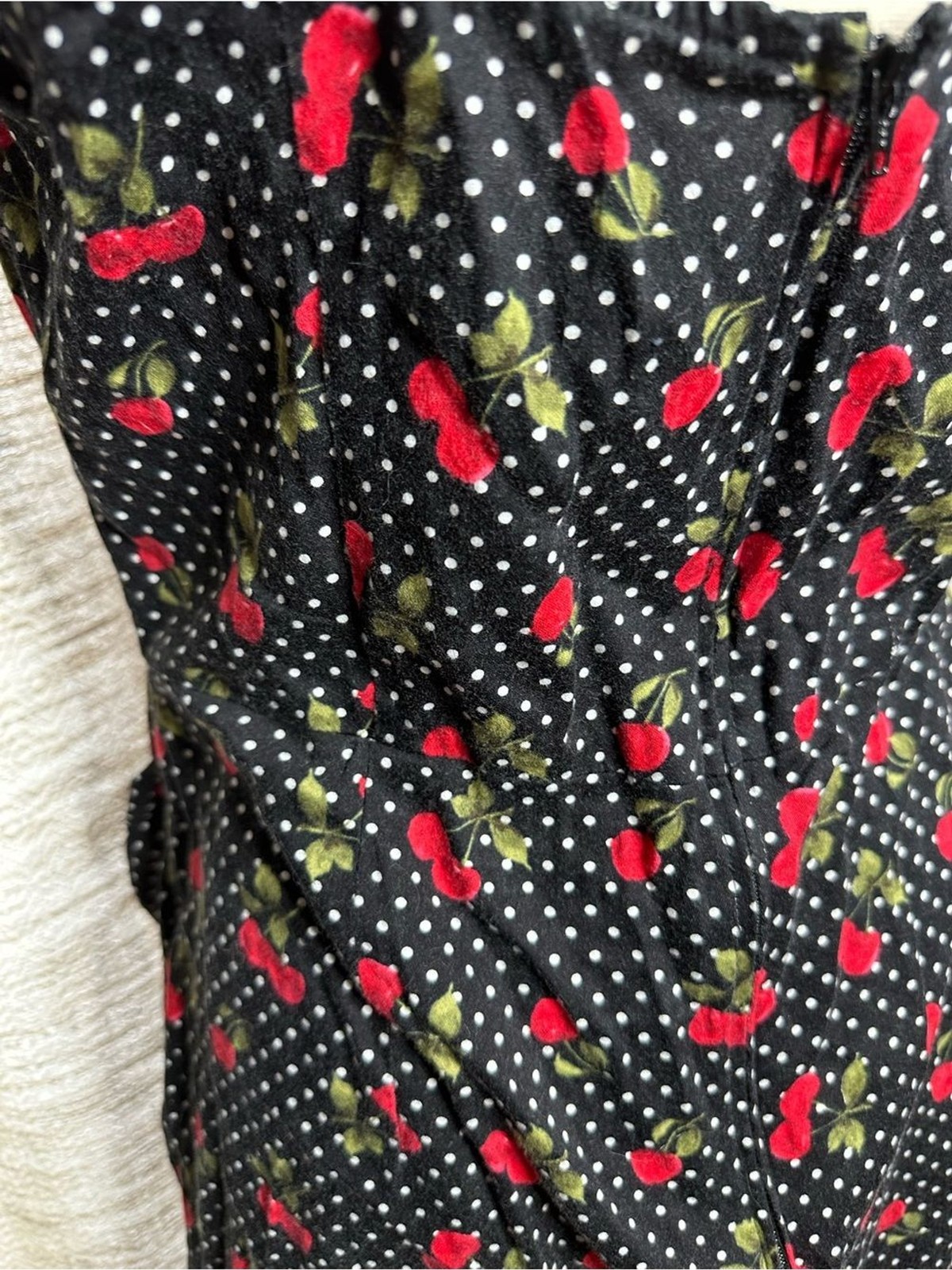 Stop Staring Cherry Bomb Polka Dot Wiggle Dress Plus Size 1X Pinup Rockabilly
