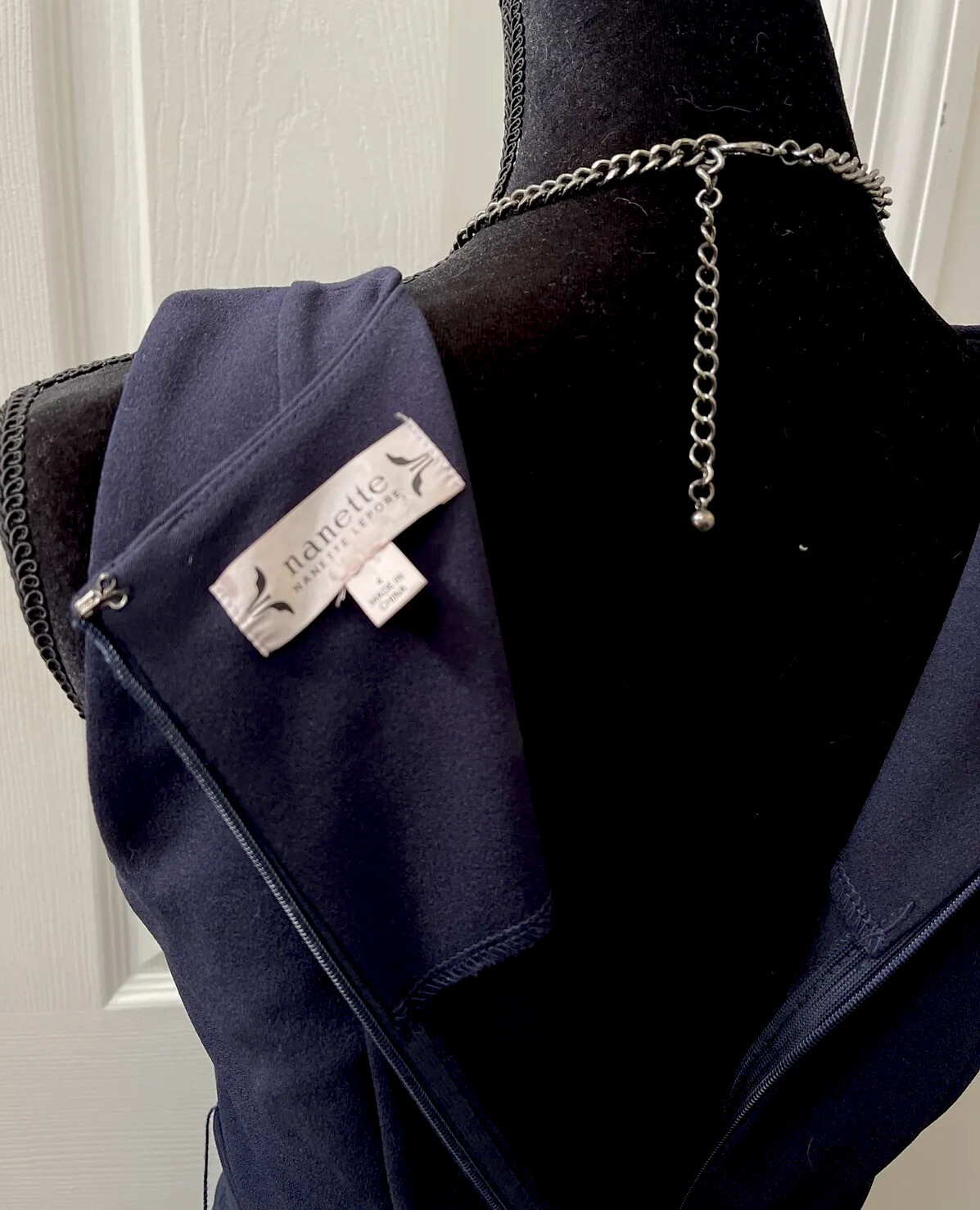 Nannette Solid Spandex Blend Lined🪬Tunic Dress With Belt,Size 4