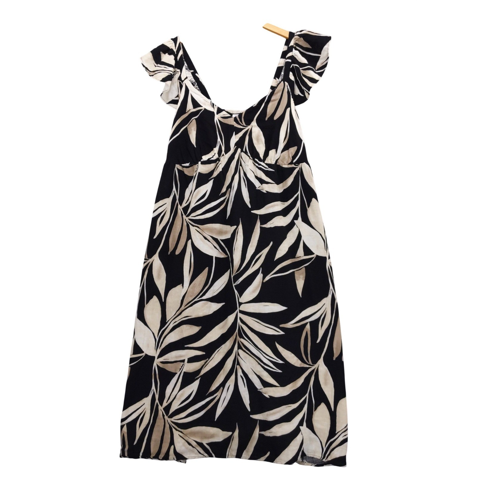 Time and Tru Tropical Leaf Print Empire Waist Dress Plus Size XXL NWT