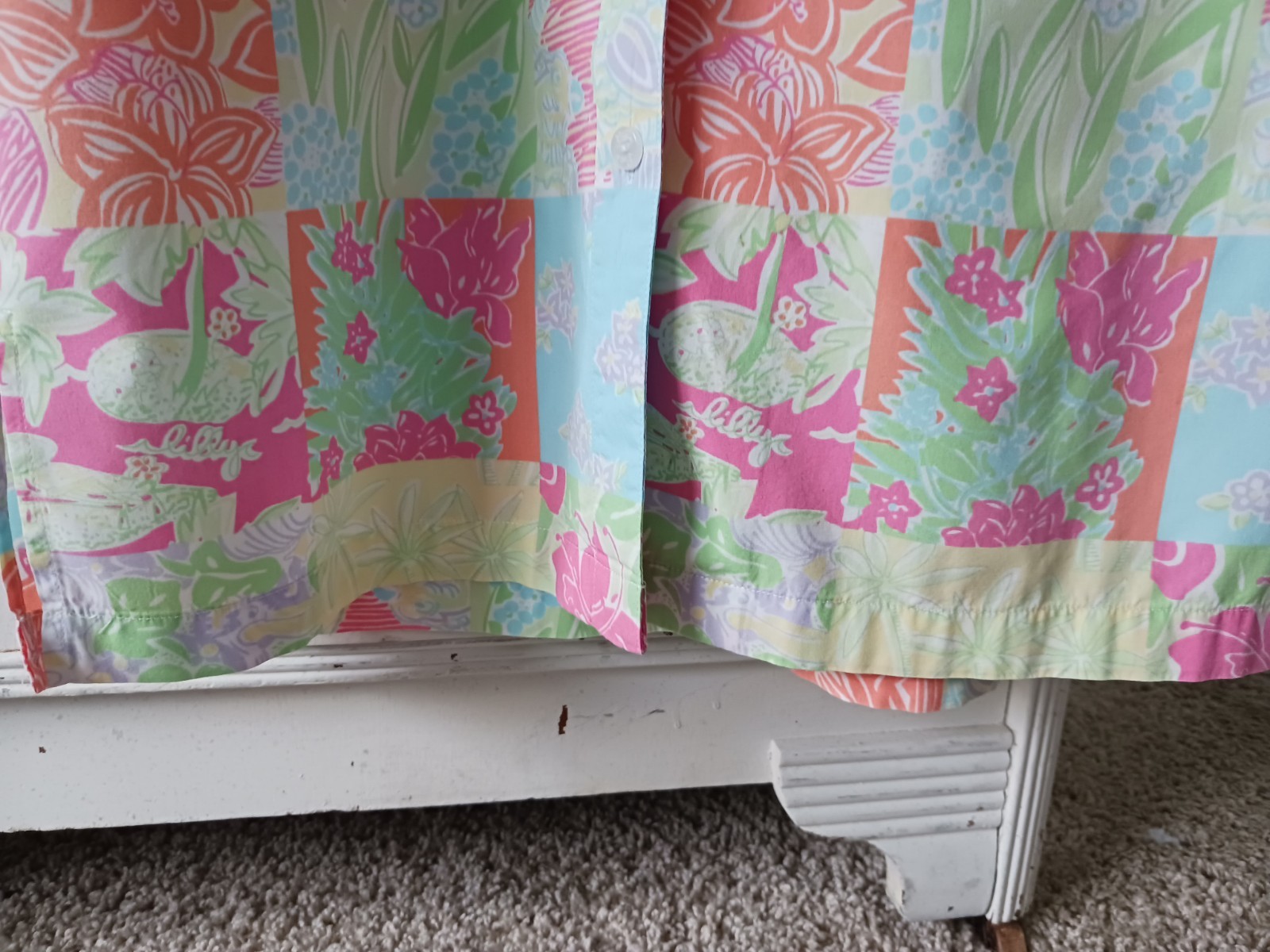Vintage Lilly Pulitzer White Label Patchwork Dress RARE Tropical