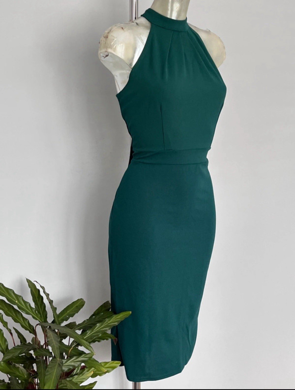 Halter Neck Pencil Knee Length Dress size 12