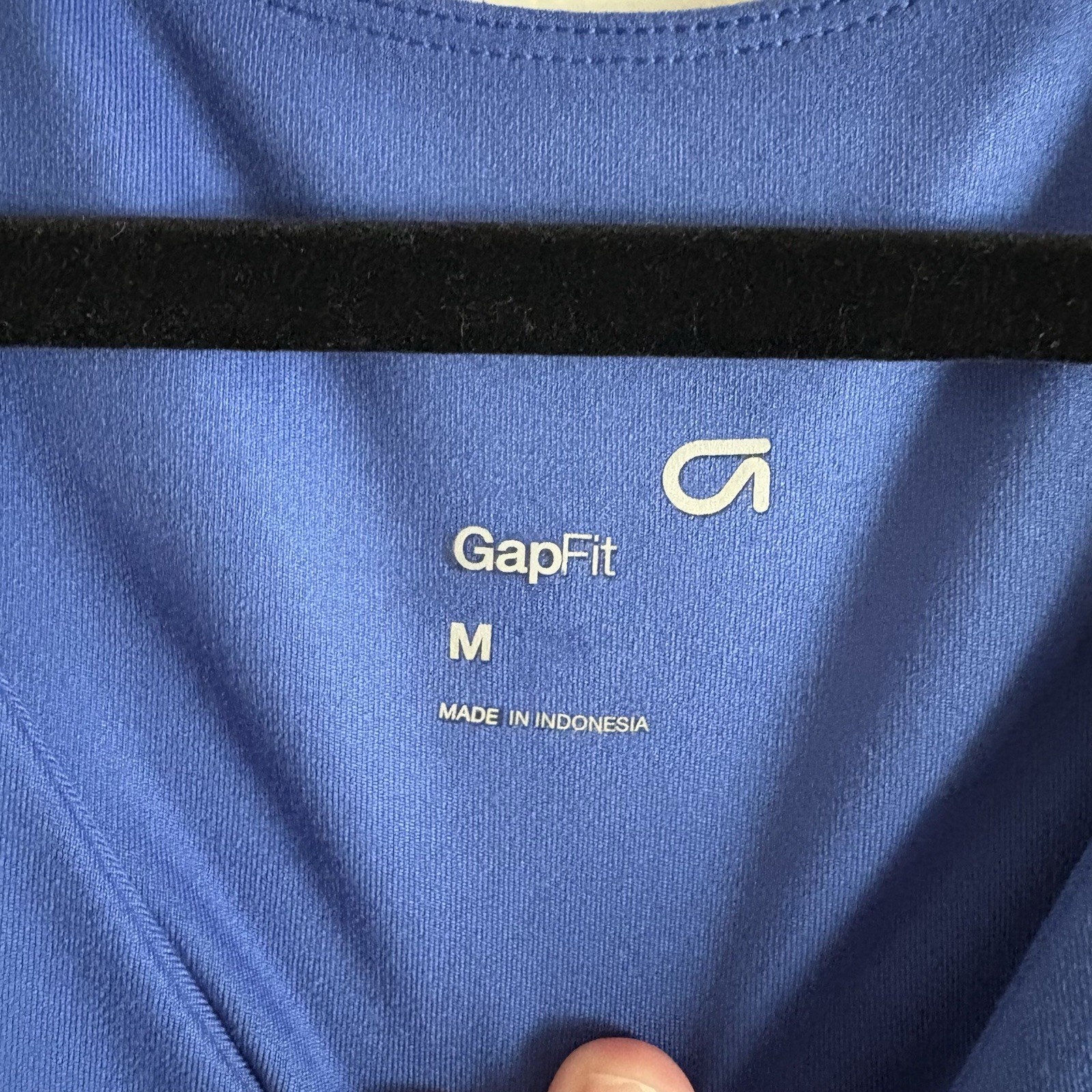 Gap Fit Women M Blue V-Neck Stretch Moisture Wicking Shelf Bra Active Tank Dress