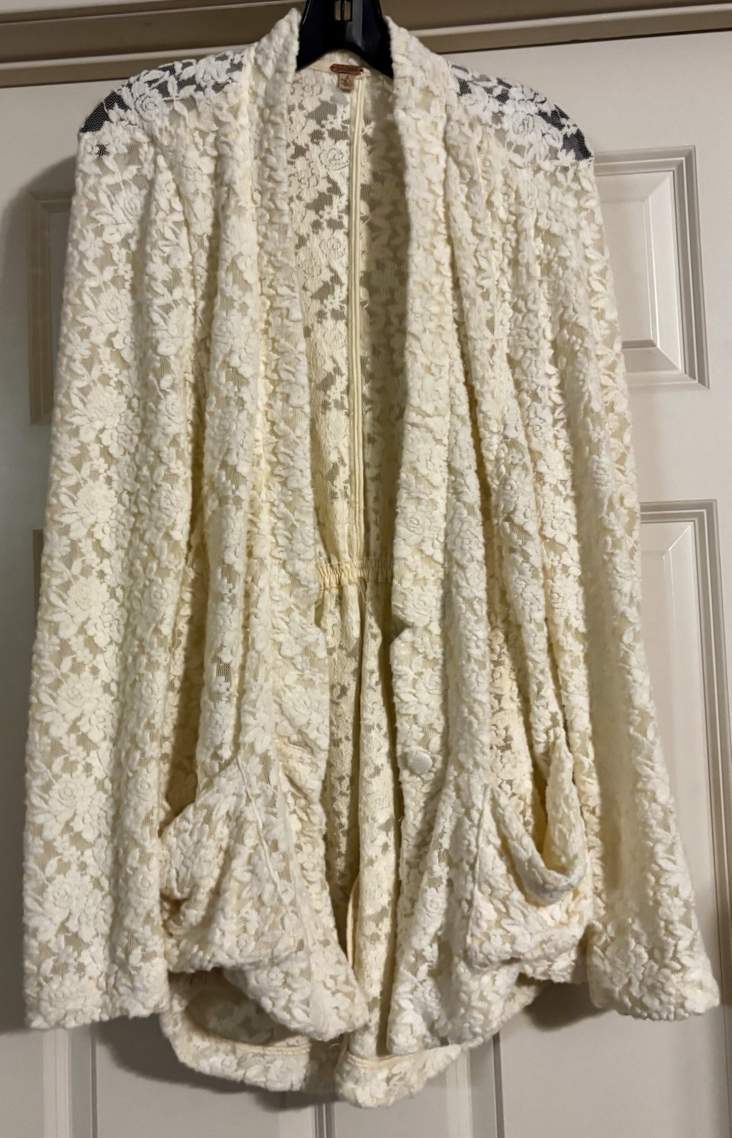 NWOT Free People Coastal Preppy Lace Old Money Quiet Luxury Indie Boho Size L