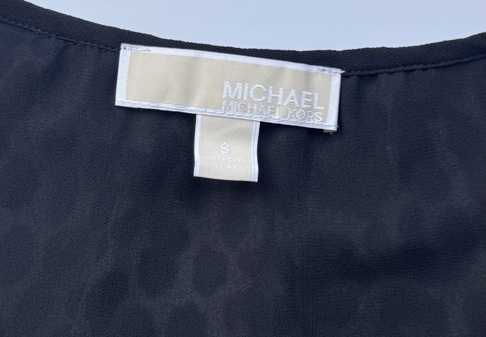 Michael Michael Kors Black Gray Leopard Knit Ruffle Elastic Waist Midi Dress S