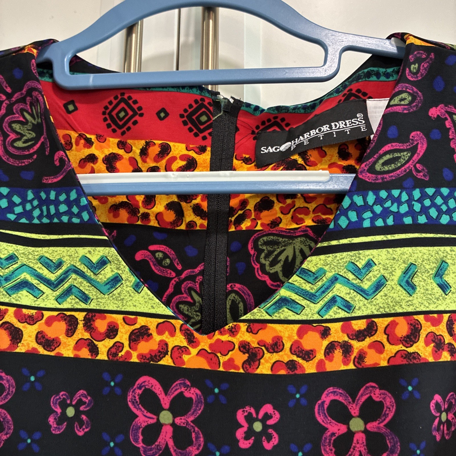 Sag Harbor Back Zip Front Slit Pencil Maxi Floral Tropical Print Dress Petite 14