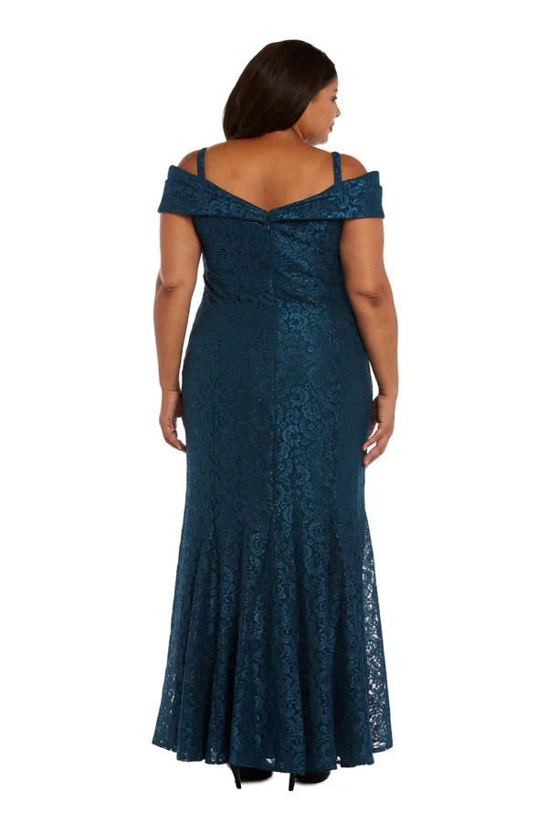✨ R&M Richards 2047W Formal Plus Size 20 Long Lace Gown off the should ✨