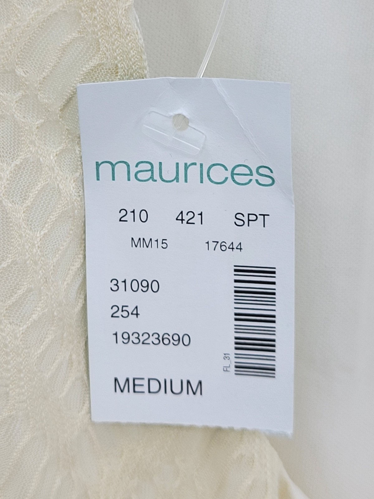 Maurices Dress Womens Medium Cream Stretch Lace Overlay Sleeveless Cottagecore