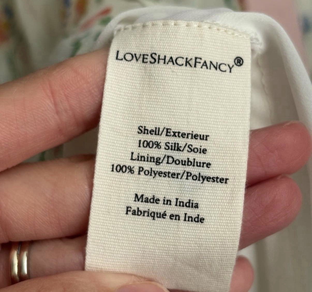 Loveshackfancy Faith Dress silk Size 8 READ