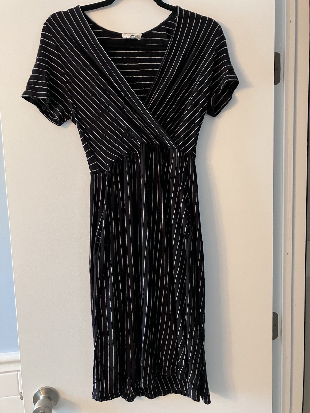 Betsey’s Boutique Black & White Pinstripe Dress – Size Small