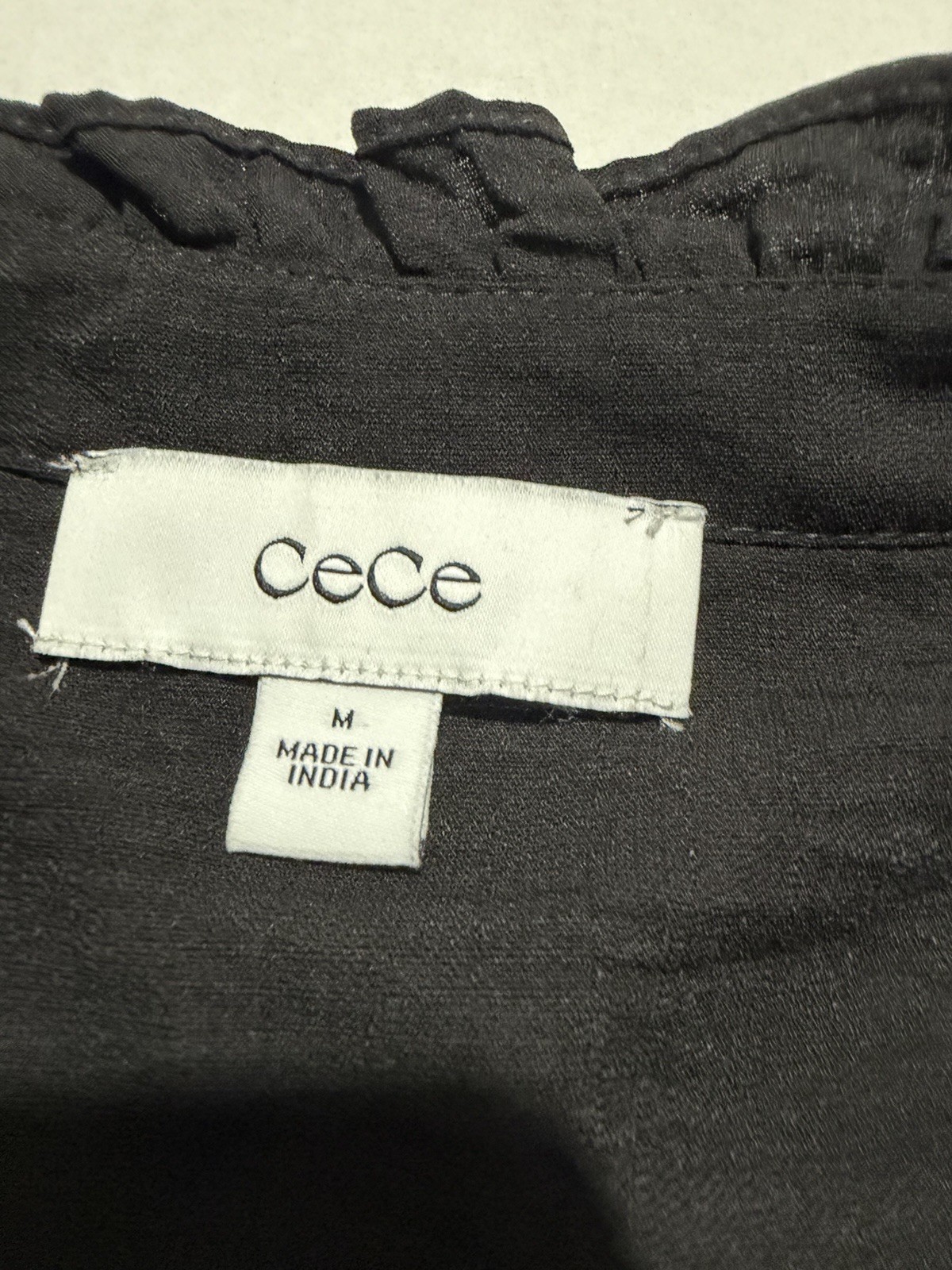 cece brand black v-neck medium length dress, women’s medium nwt