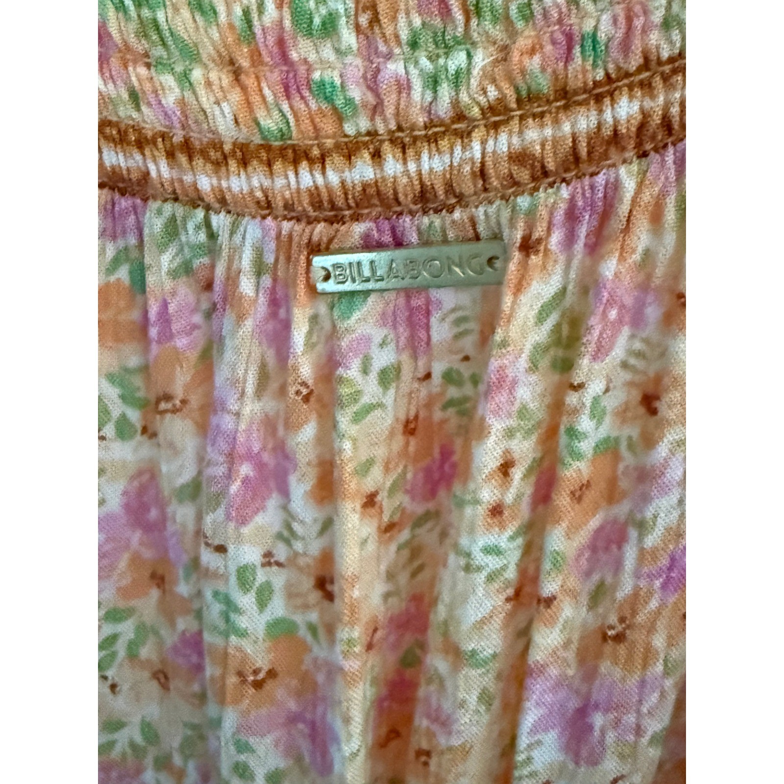 Billabong Summer Dress Peach Coral Belt Size Small |Vacation |Surfer Girl|Resort