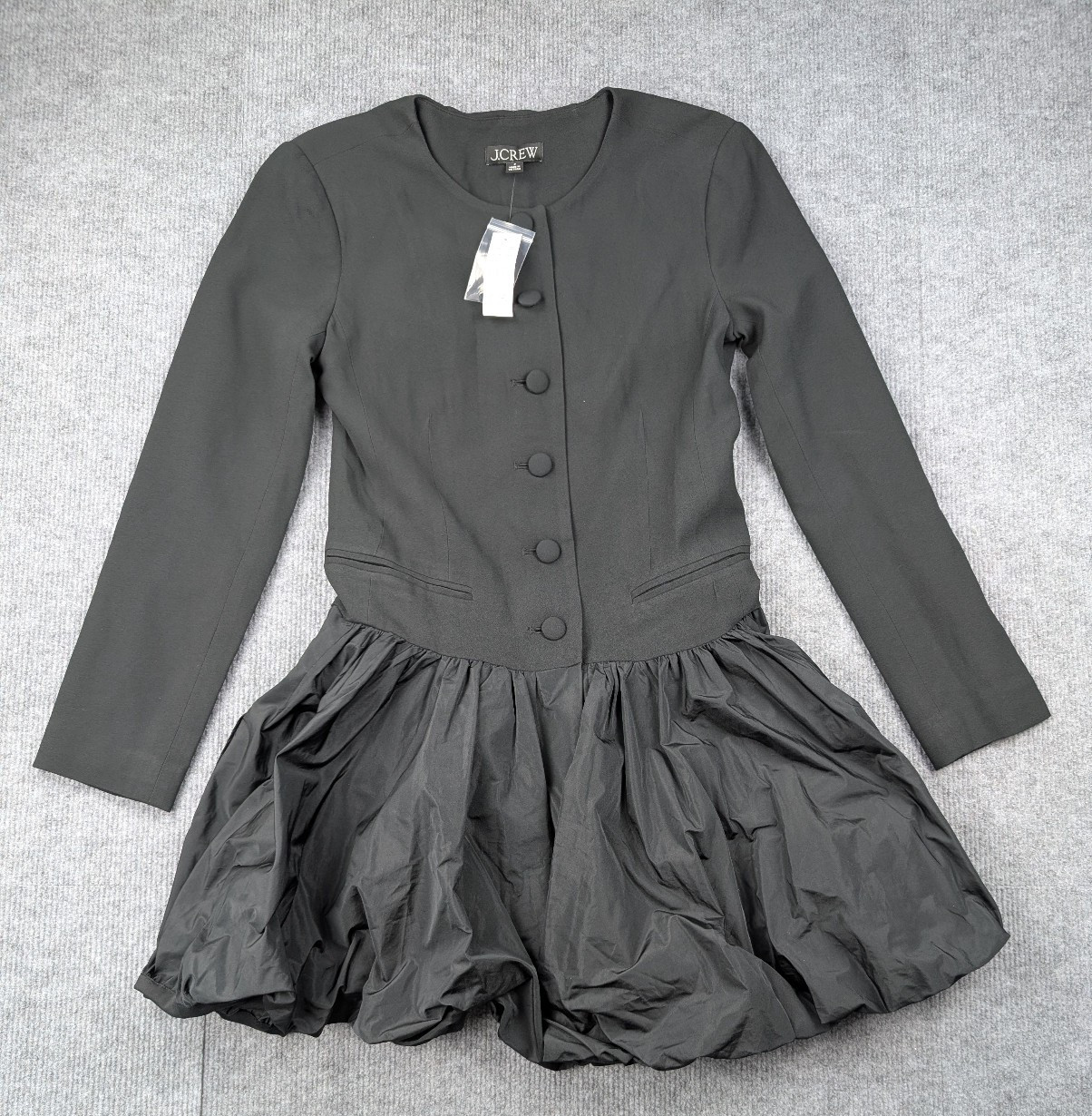 J Crew Lady Jacket Mixy Dress Womens 2 Black Mini Quiet Luxury Old Money Minimal