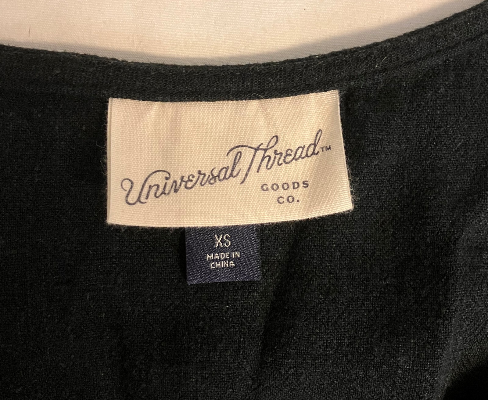 Universal Thread Black Rayon Linen Blend Knotted Sleeveless Dress Size XS EC!