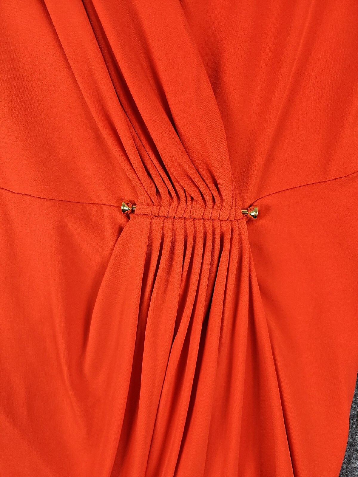 Brand New Michael Kors Sleeveless V-Neck Coral Red Gold Hardware Msrp $120 Sz M