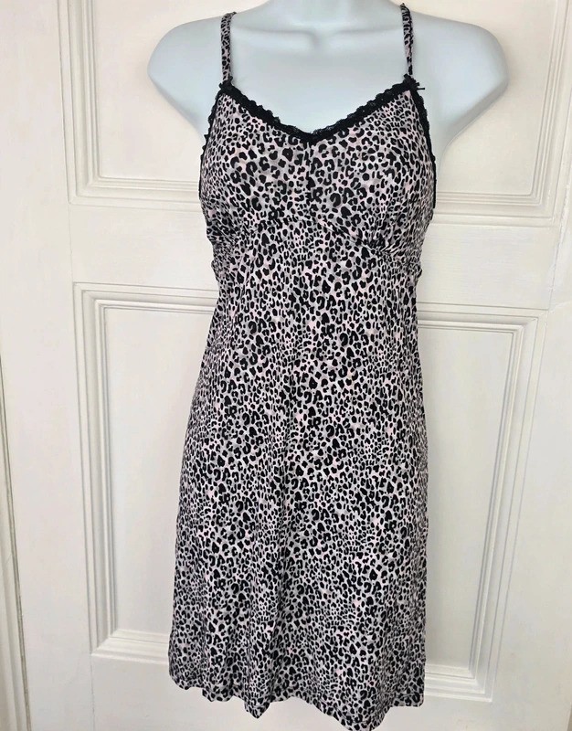 Vintage Y2K Slip Dress | Rene Rofe | Animal Print