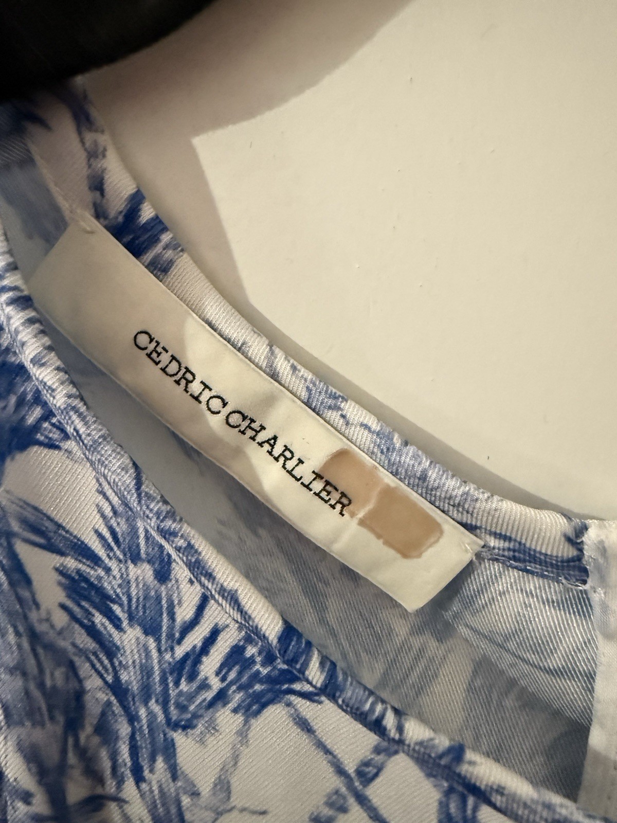 Cedric Charlier Printed Drawstring Dress Size 8