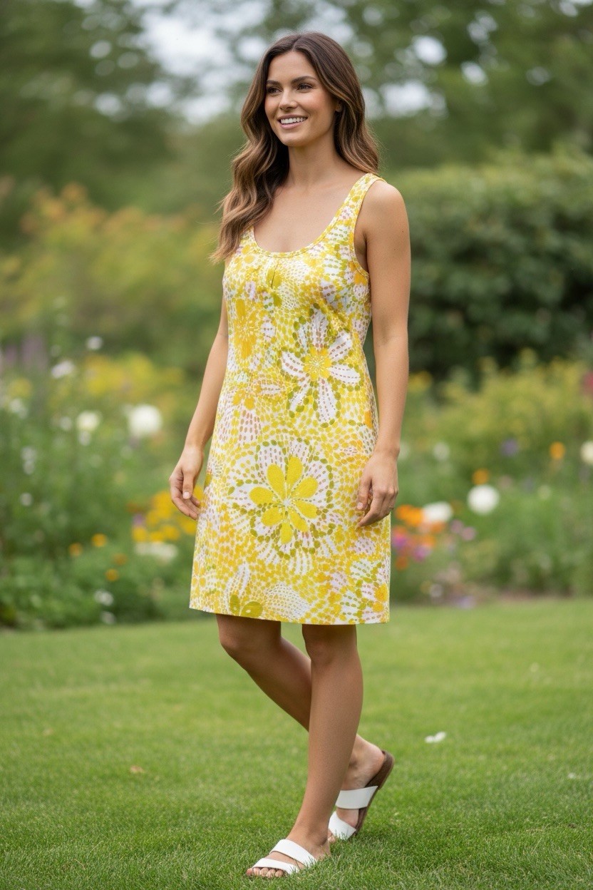 J. Crew Size 6 Cotton | Fiji Floral Zoey Yellow Shift Dress