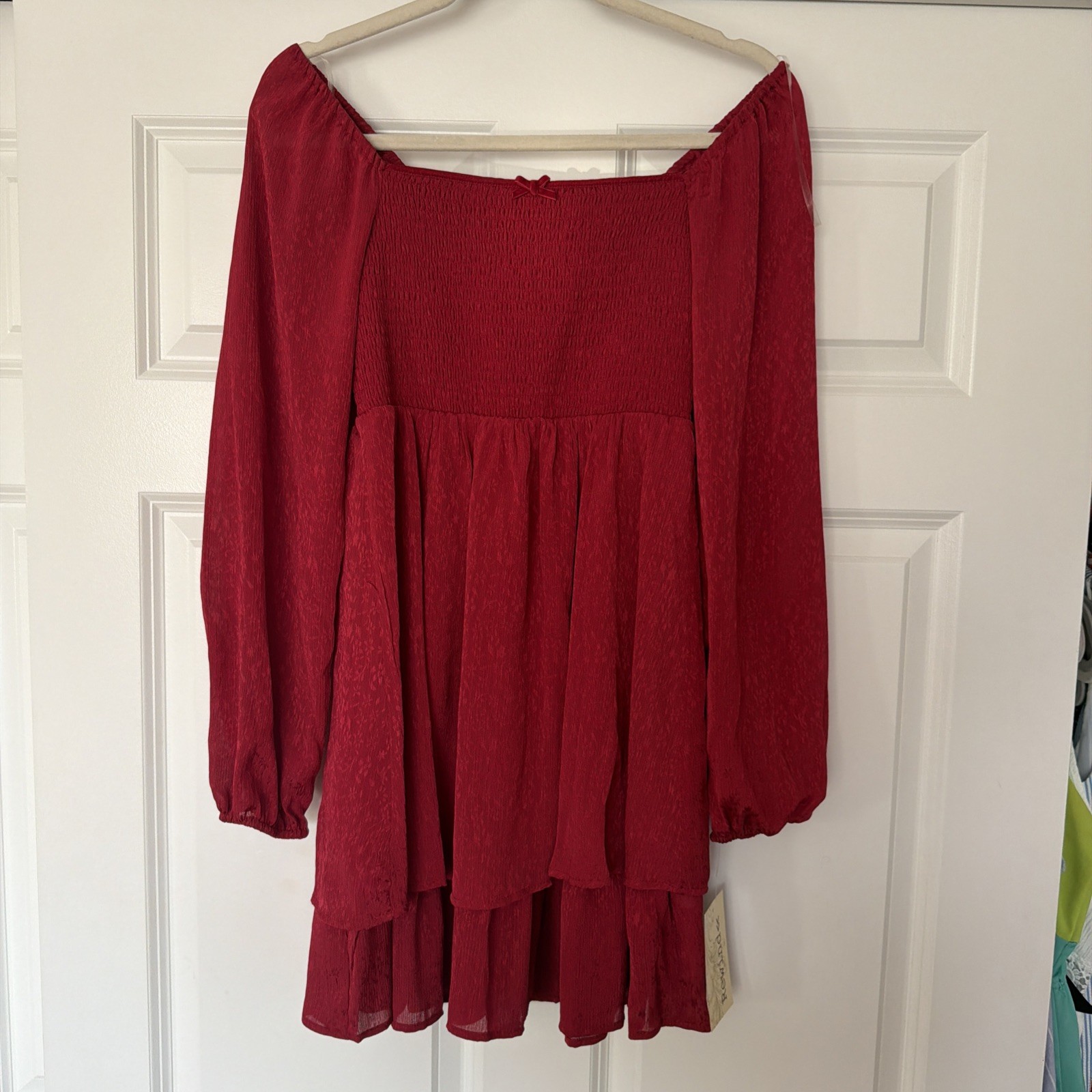 New with tags Kohls Rewind Red- off the shoulder dress size Small