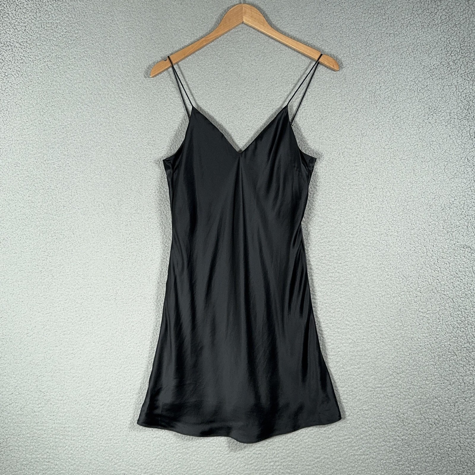 Cami NYC Silk Dress Womens Medium Black 100% Silk Slip Cami Lined Adjustable