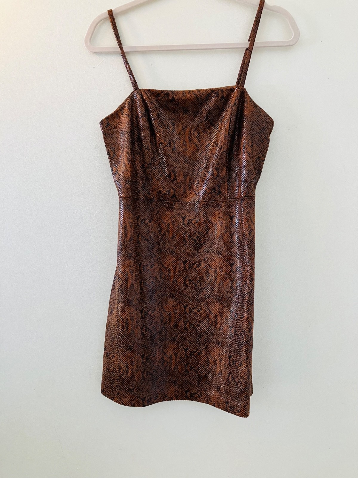 mango dress snake-skin style embossed synthetic print NWT size 6
