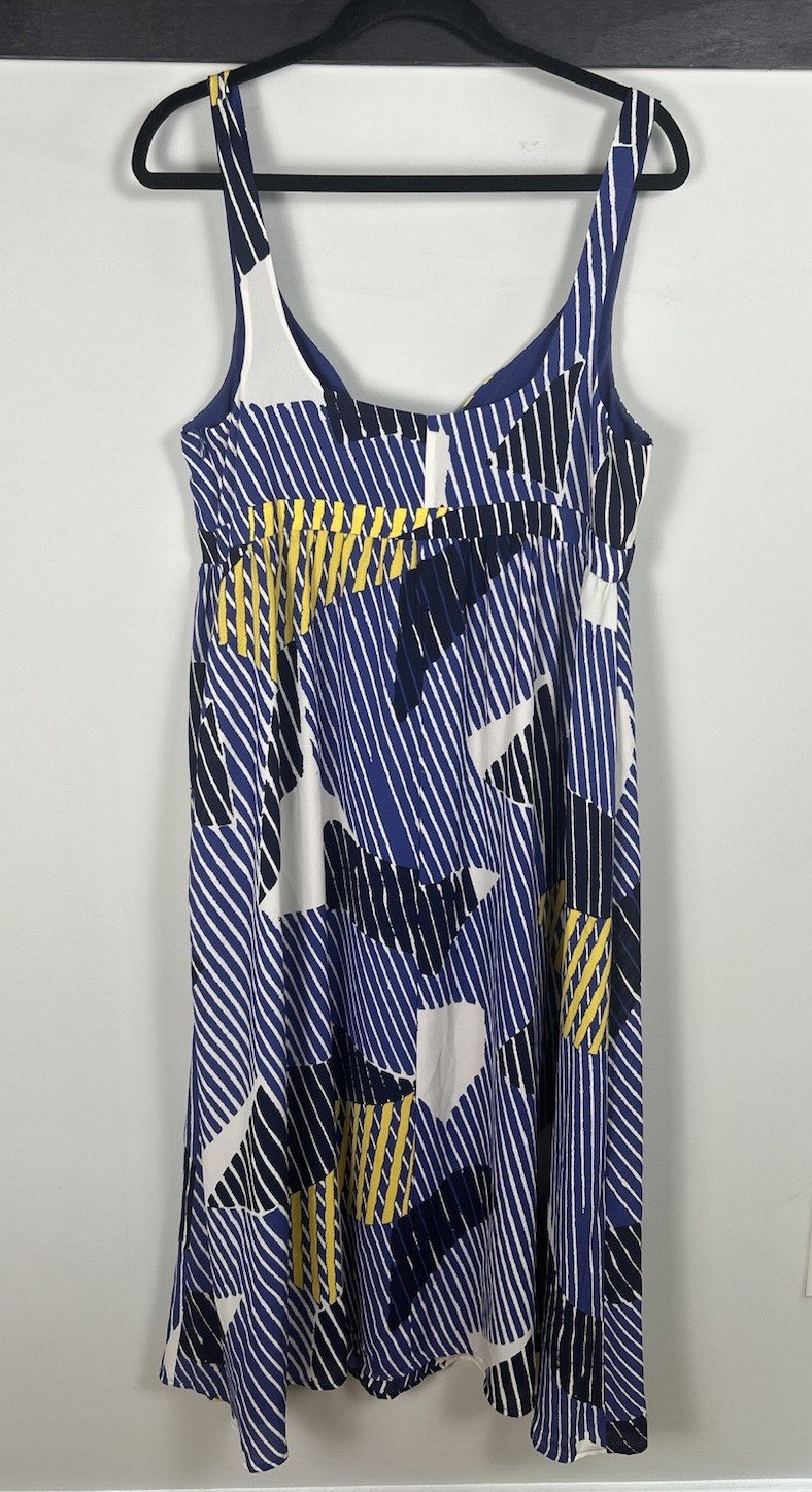 NWT Banana Republic Blue and Yellow Maxi Midi Sundress Size 12