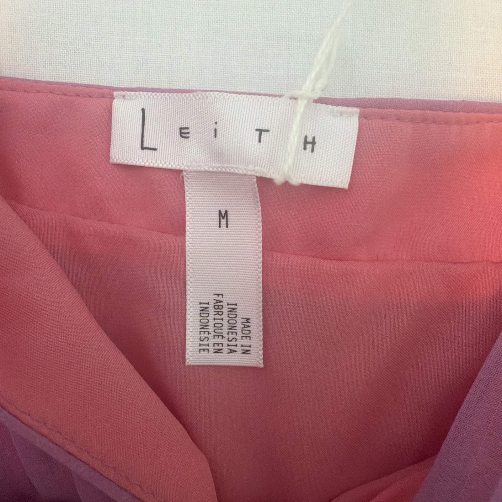 LEITH Nordstrom Sleeveless Pleated Ombré Gradient Pink Lemonade Sundress Y2K (M)