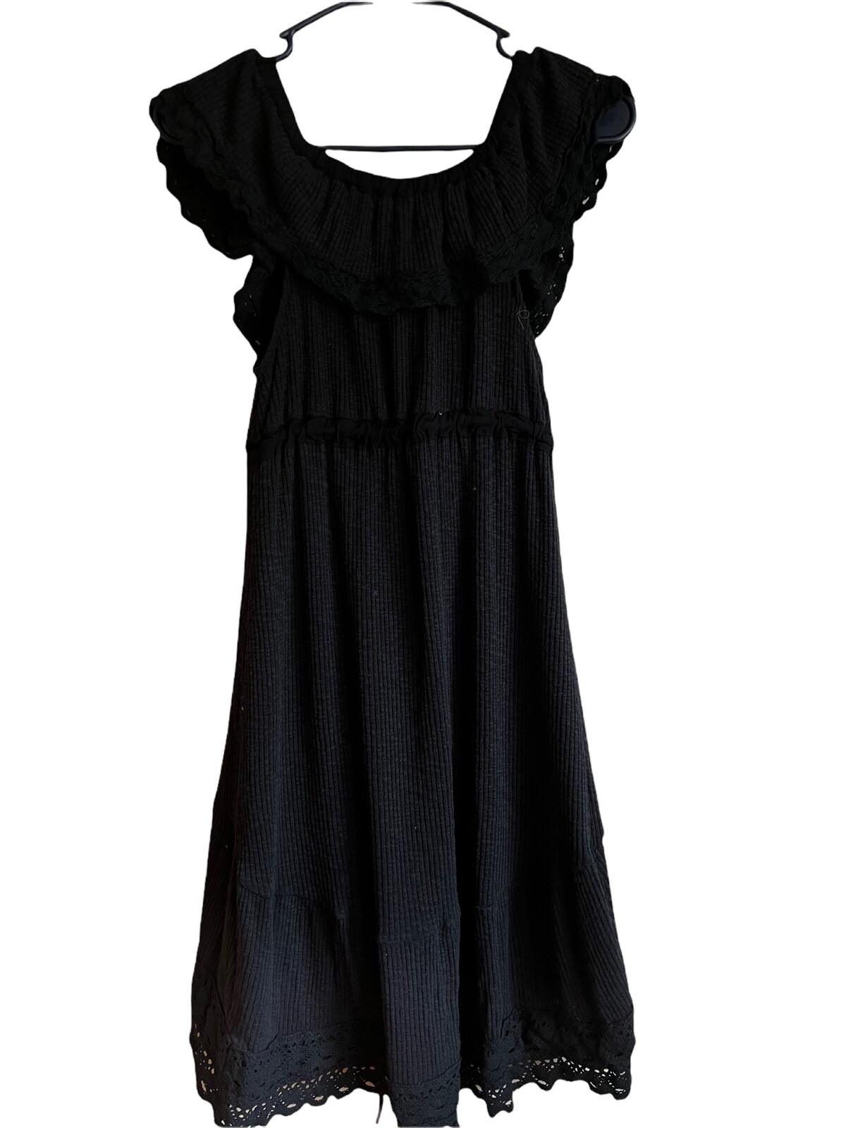 New Free People Beach Ruffle Neck Mini Dress Size XS MSRP: $128