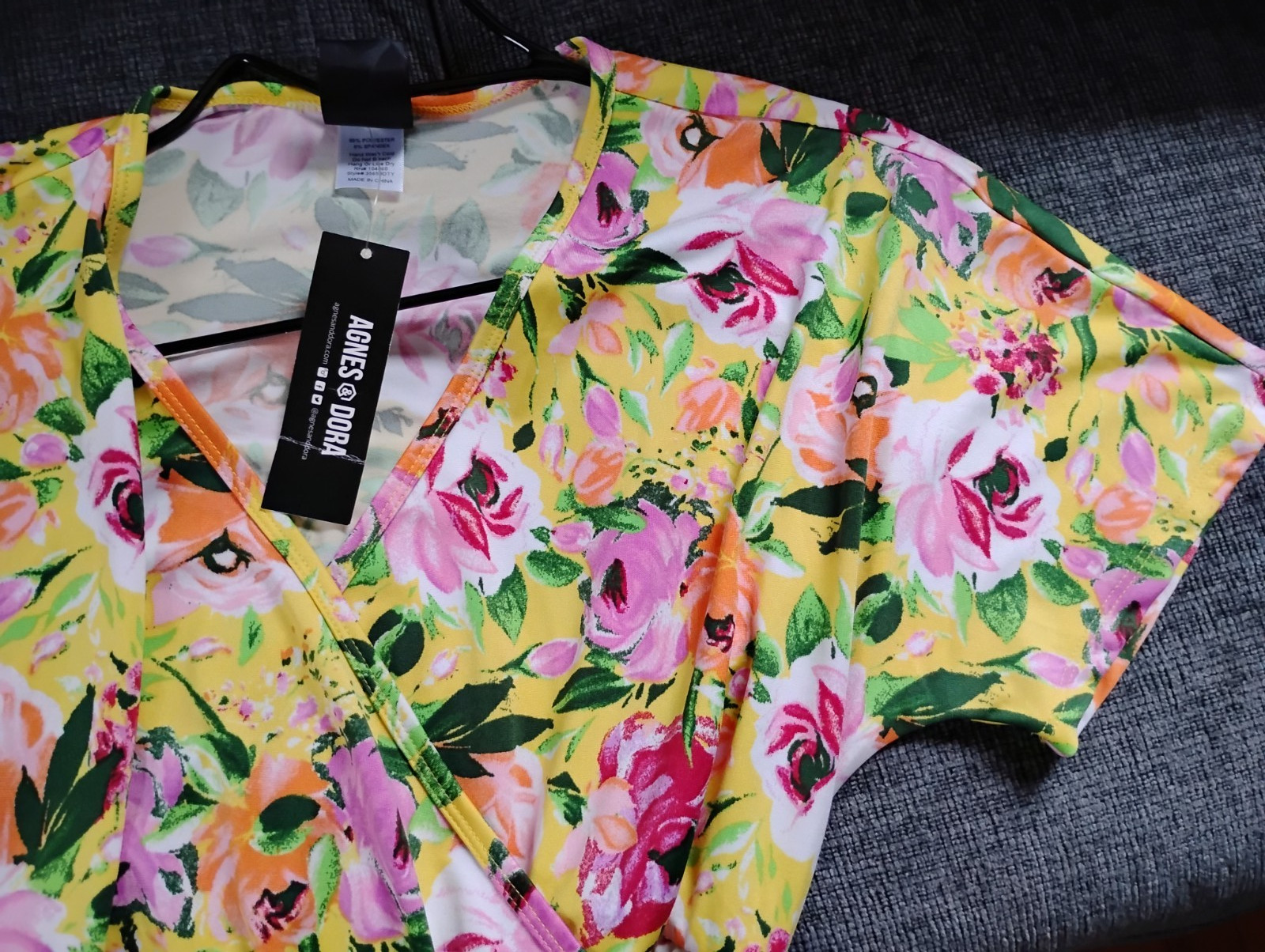 Agnes & Dora Nightingale Yellow flowered Dress, SizeM