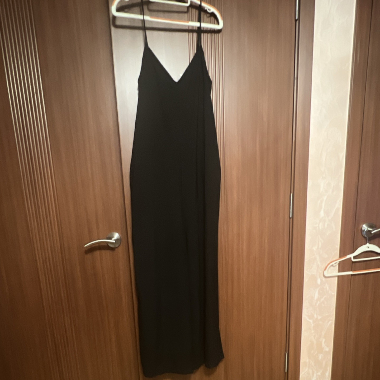 Hutch M Black Jumpsuit Sleeveless V-Neck Adjustable Strap Zipper Polyester