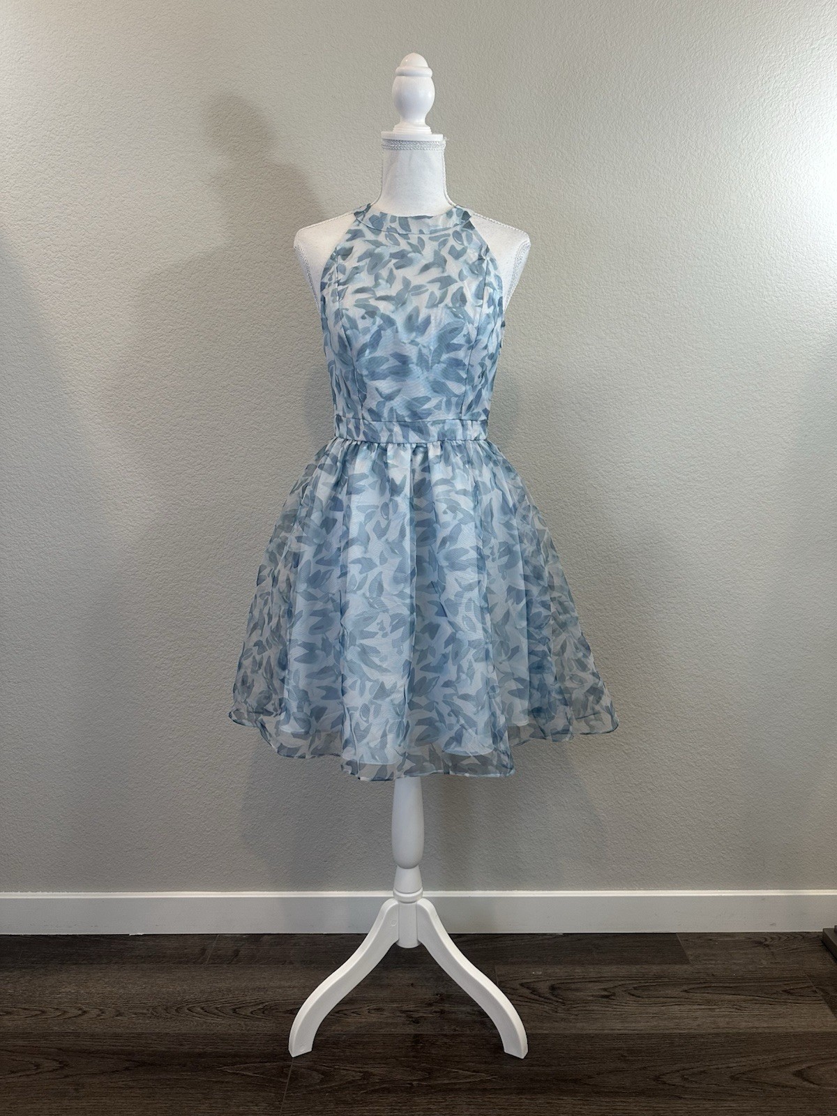 Disney Women’s Cinderella Blue Floral Organza Dress – Size S