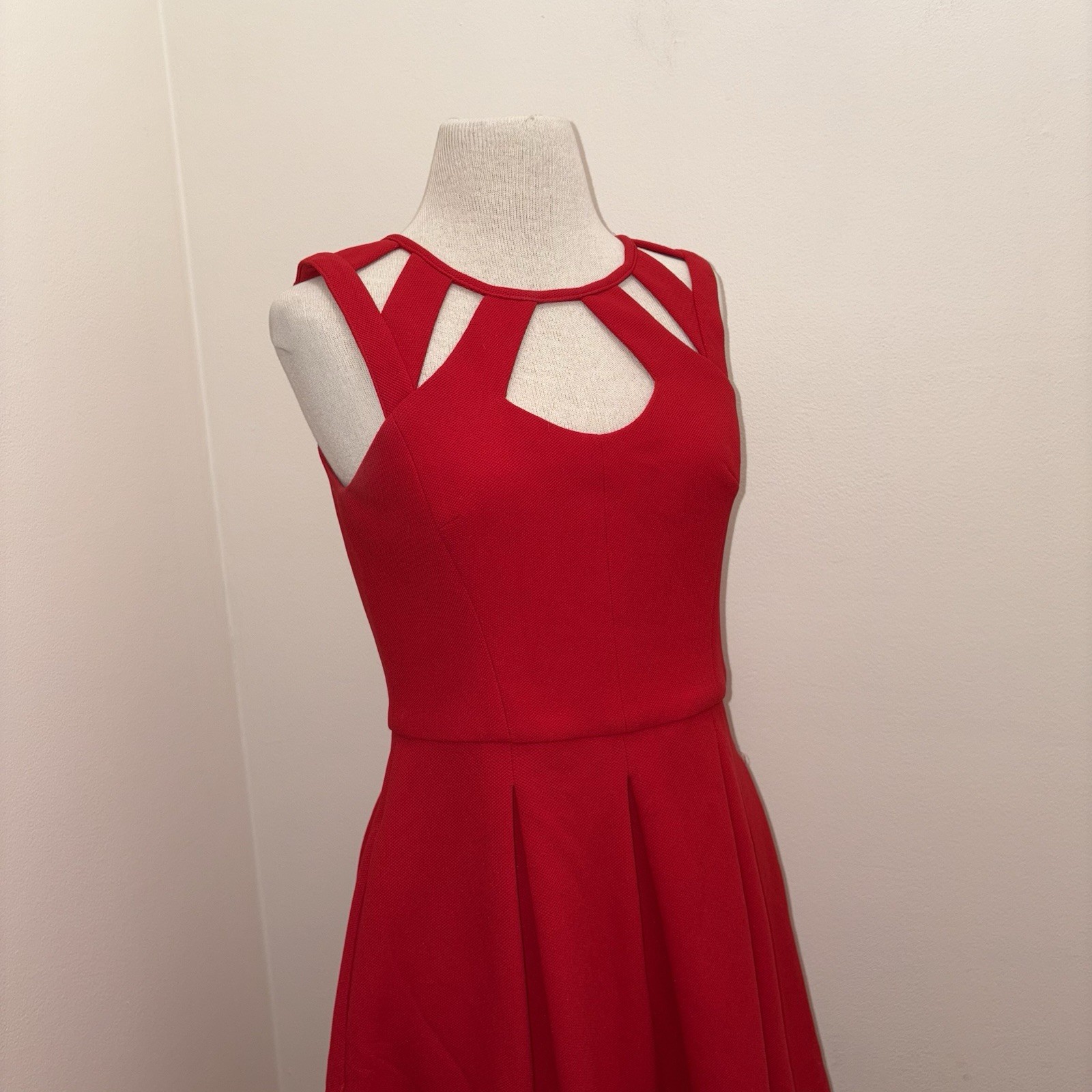 Betsey Johnson Red Cut Out Fit & Flare Dress Size 10 Medium Coquette Y2K Party