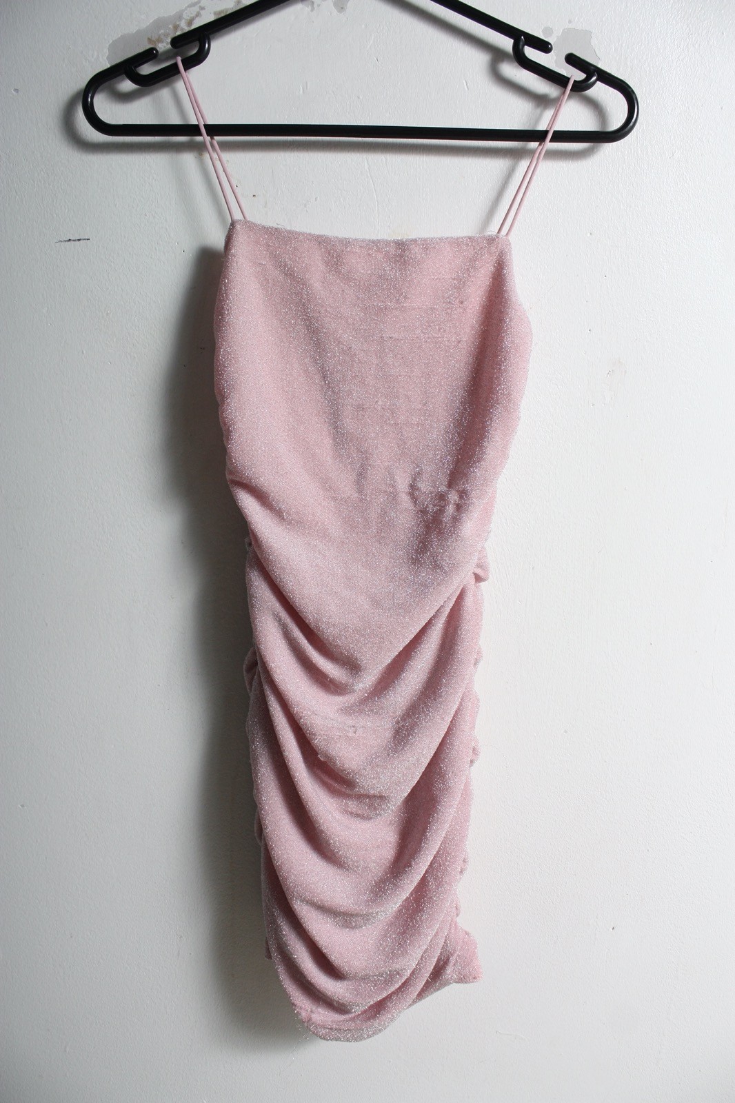 Shein Womens Shimmery Mesh Slinky Dress – Pink – Size 2XS (g24)