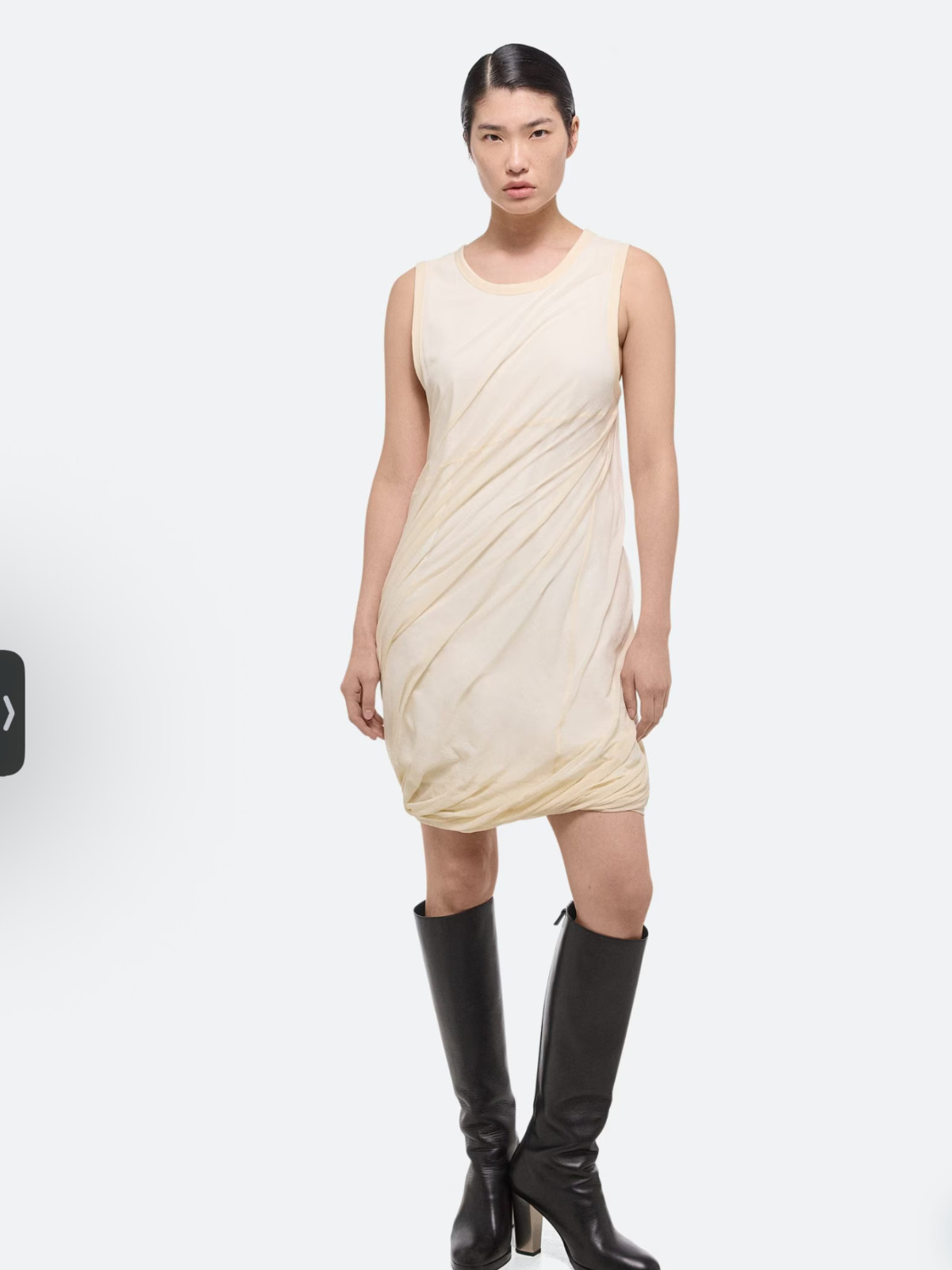 NWT Helmut Lang Bubble Hem Cotton Dress X-Small, $395