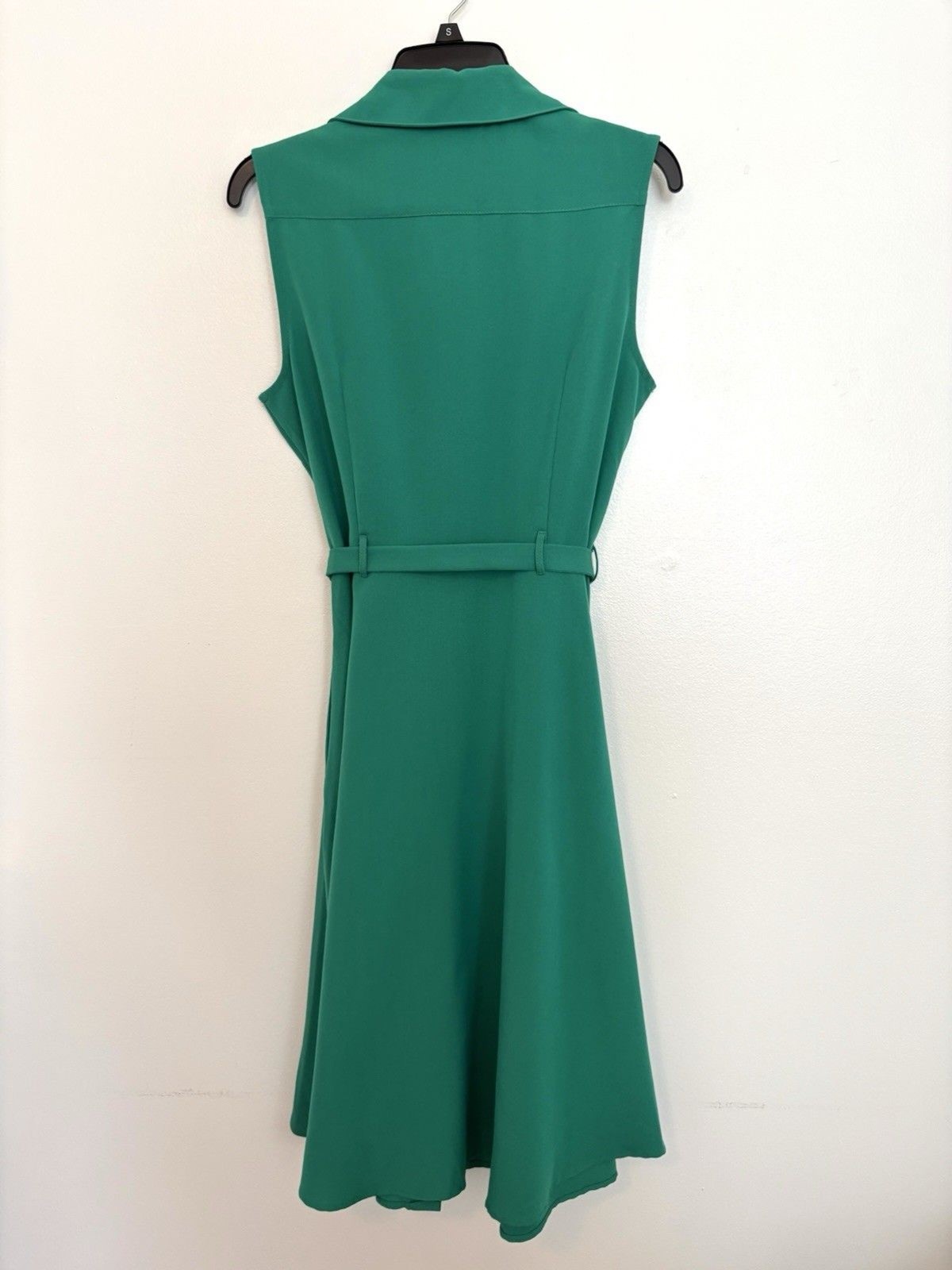 SHARAGANO Green Dress Button Down Size 4 Sleeveless w/ Pockets
