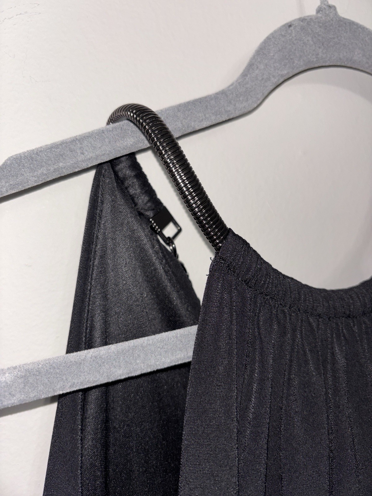 Jessica Simpson Black Sequin Lace Halter Cocktail Dress Size 8