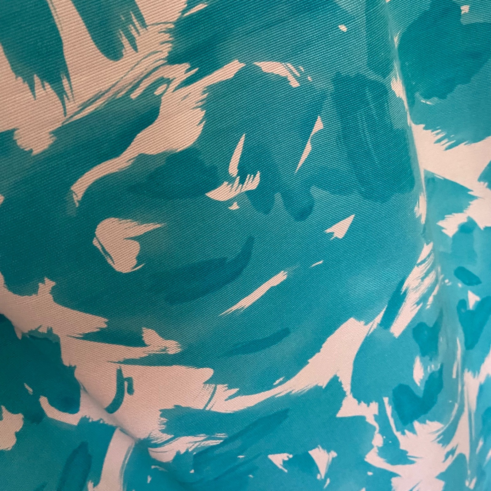 LK Bennett turquoise cotton silk lined sleeveless dress size 14 wedding cocktail