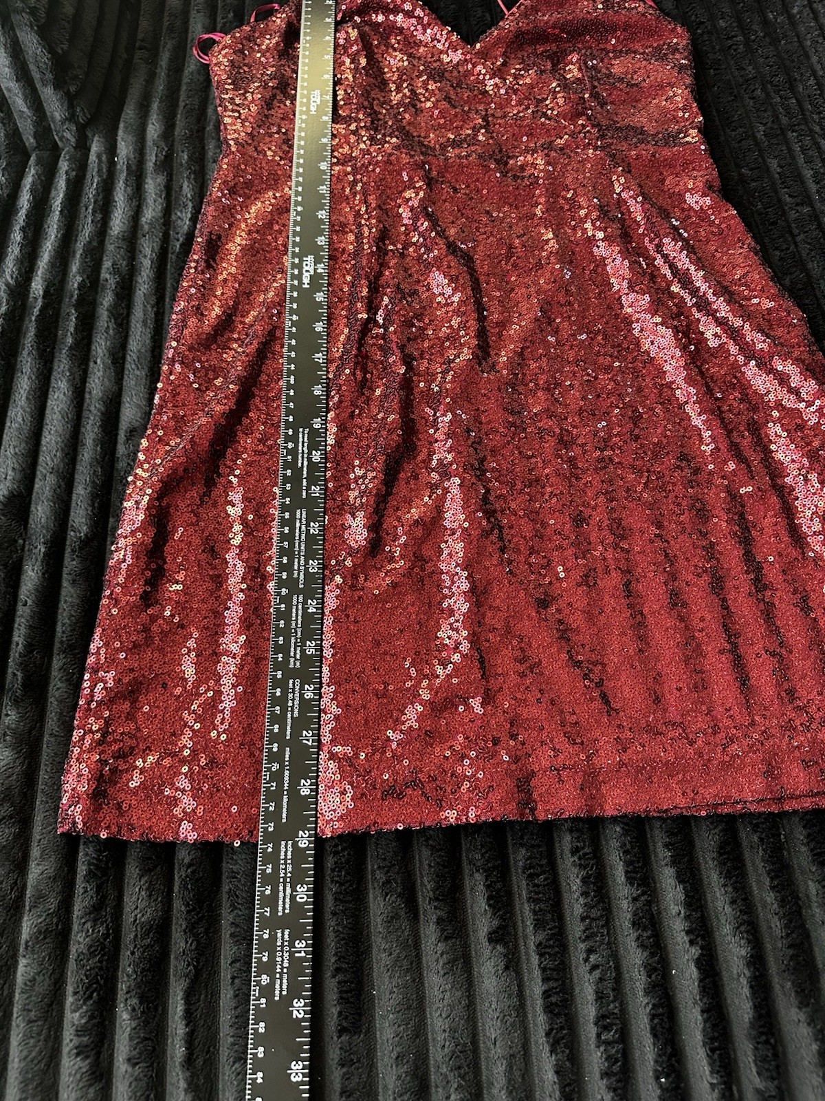 NWT Altar’d State Red Sequin Mini Dress Size Large V Neck