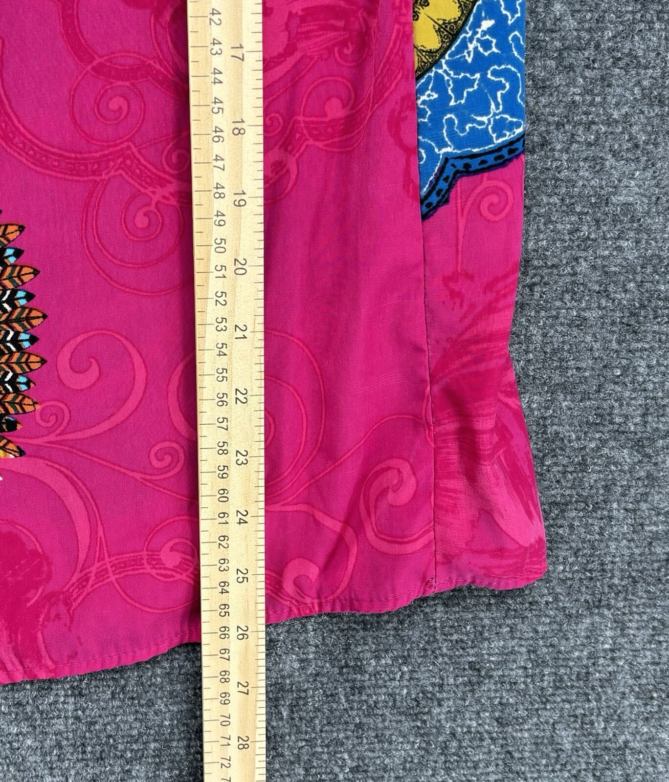 Pink Owl Whimsy Boho Bright Pink Mandalas One Sleeve / Shoulder Dress Women’s S