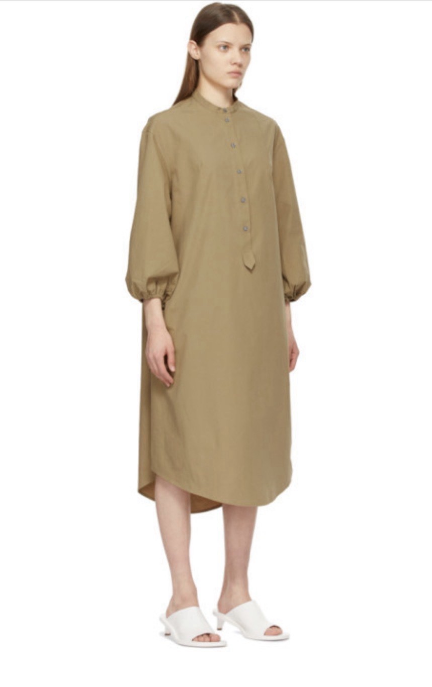 Studio Nicholson Cotton Poplin Villeroy Shift Dress Mid Length Sz 1 S