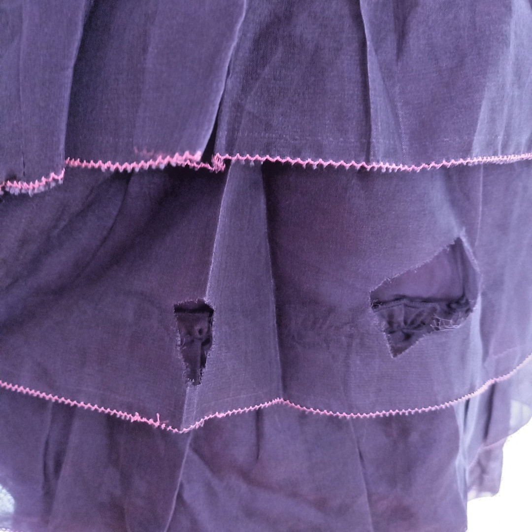 Luella Bartley Mauve Silk Ruffle Dress UK 10 Indie Romantic Y2K