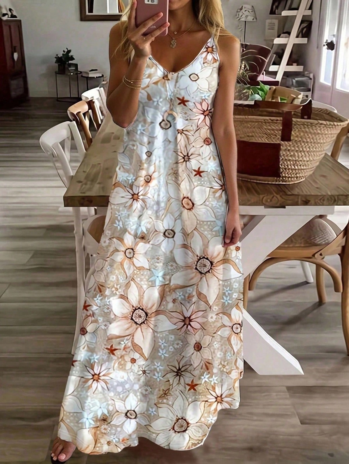 Ladies Floral Summer Maxi Dress