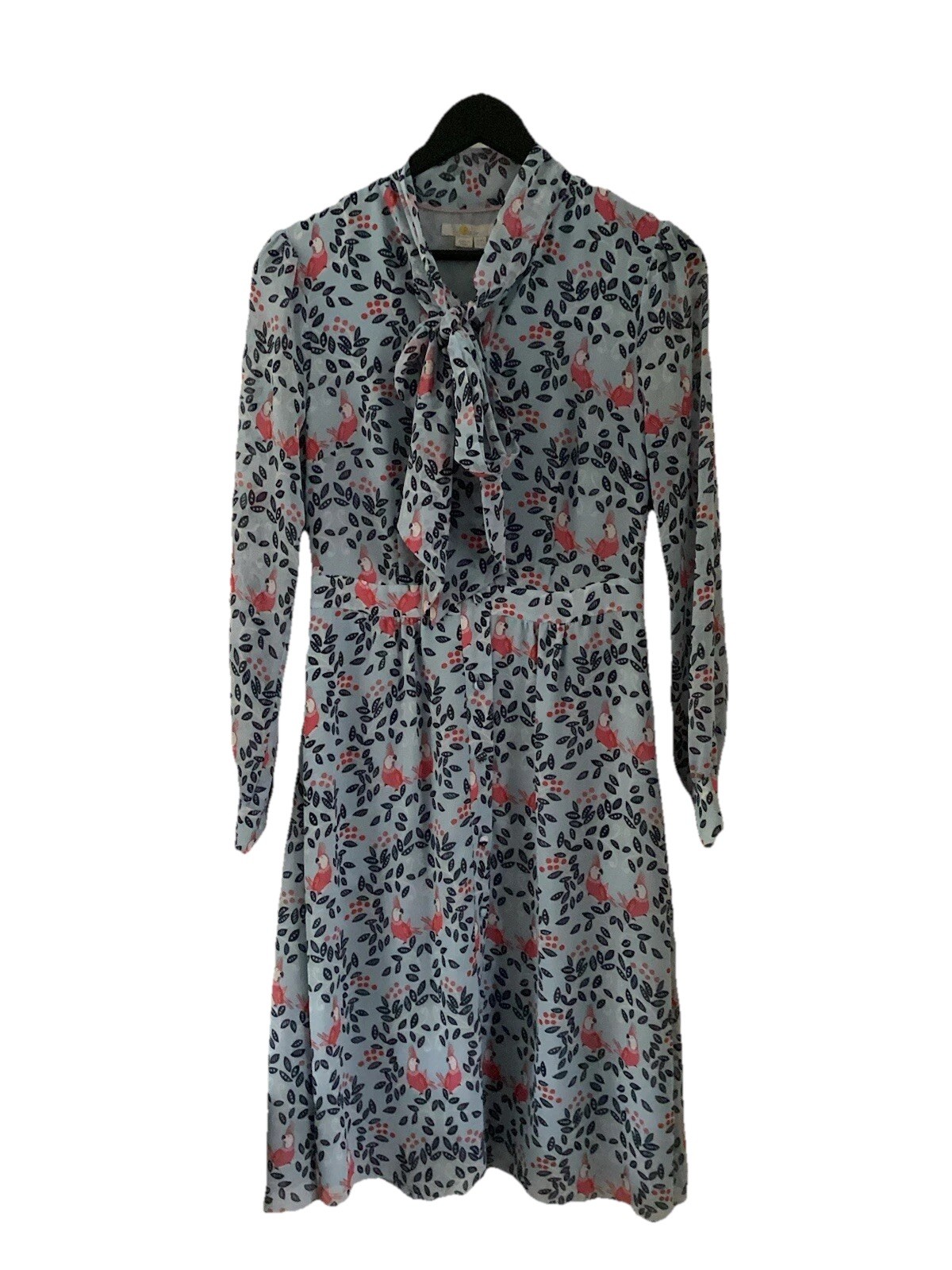 Boden Dress, UK Size 6R, Blue Sylvia Parrot Paradise Dress, Excellent Condition