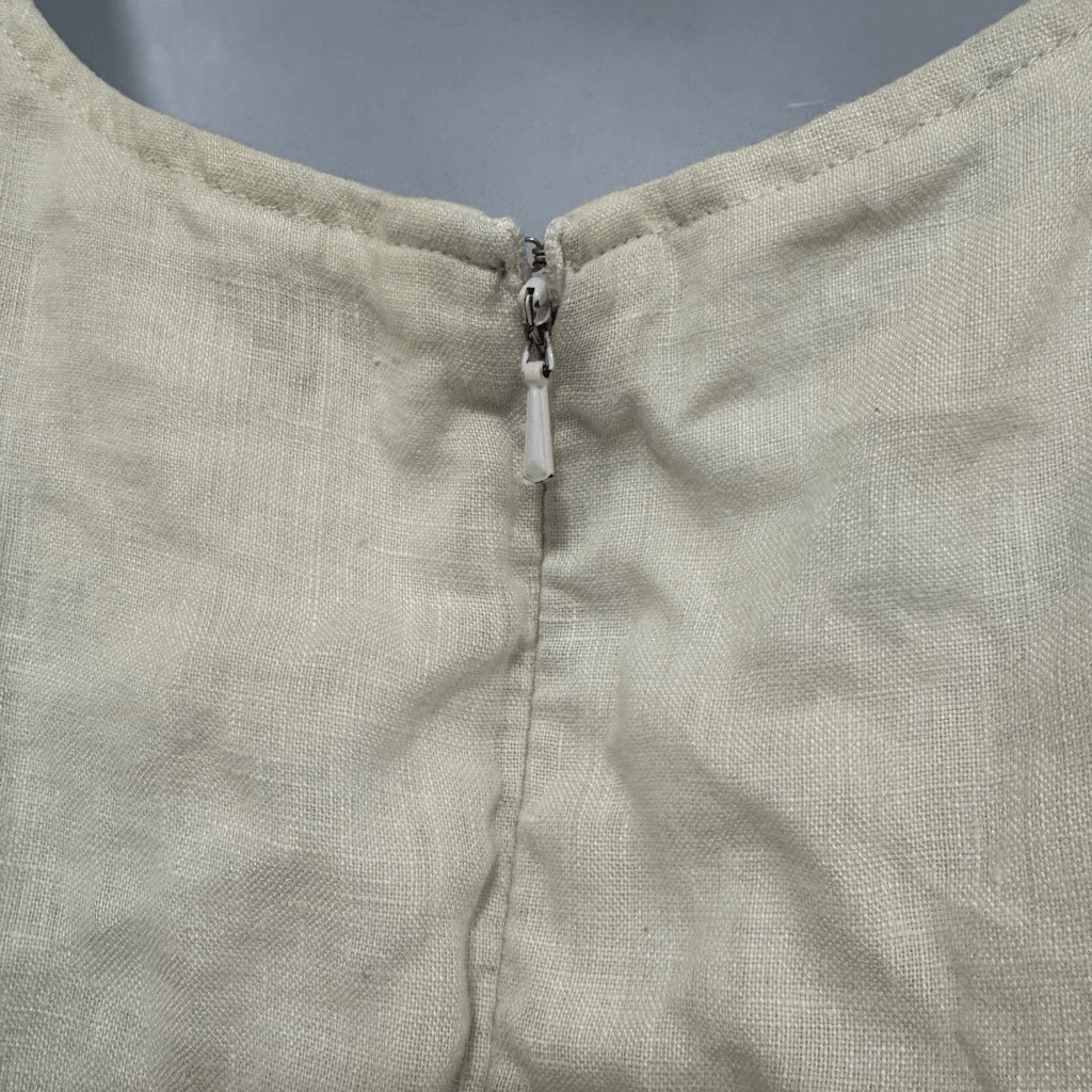 4U Spiegel Cotton Linen Light Yellow Lightweight Split Hem Maxi Dress XL