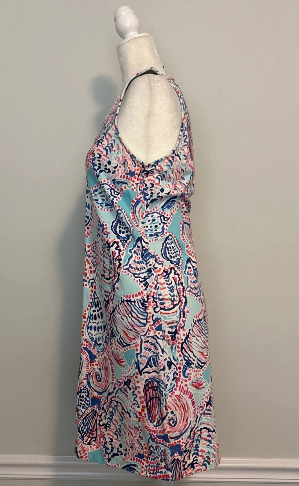 Lilly Pulitzer Estrada Shell Me About It Dress Medium Cotton Preppy Beach Coast