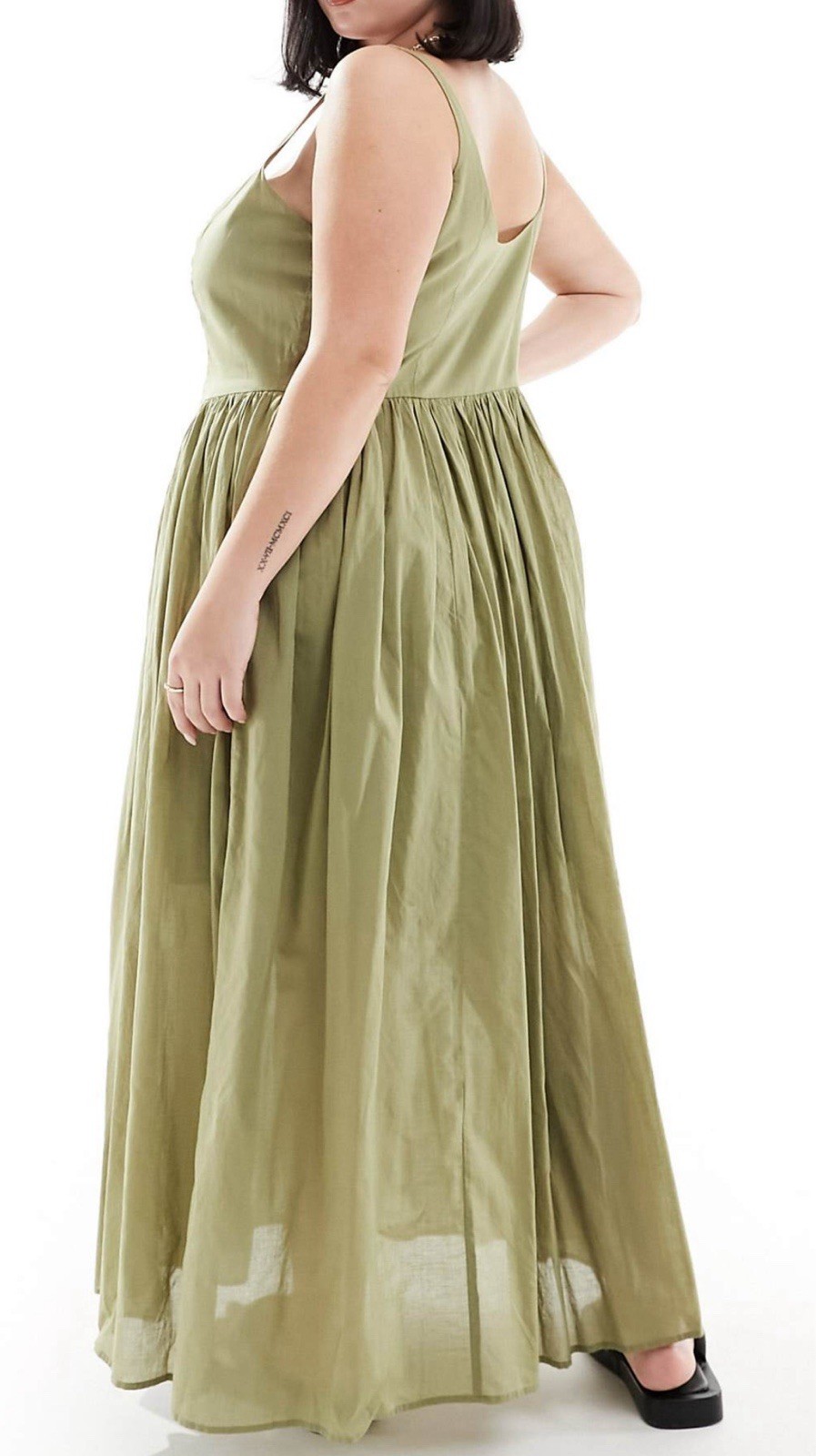 ASOS Design Curve Voile Picnic Midi Sundress In Green – US 16 UK 20 NWT