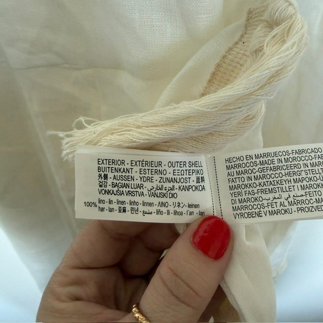 NWT Zara ZW Collection White 100% Linen Fringe Midi Dress Asymmetrical | Size XS