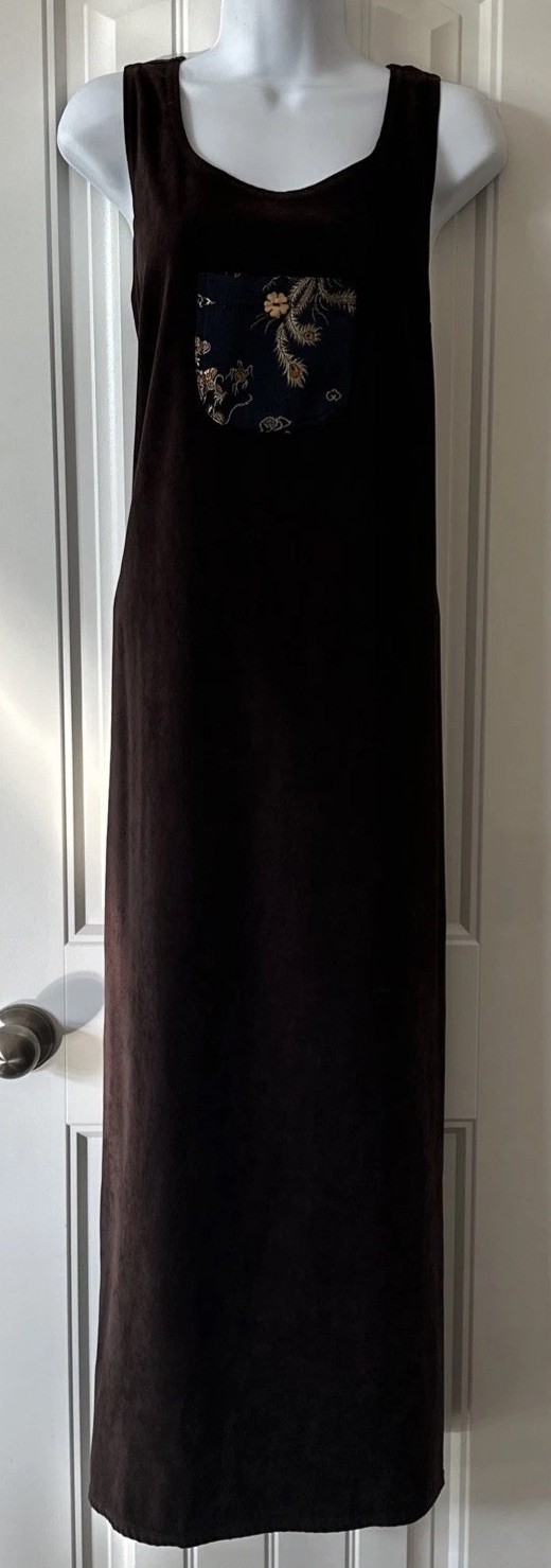 Nina Piccalino Dress Womens 10 Maxi Vintage 90s Phoebe Buffet Tie Back Lagenlook