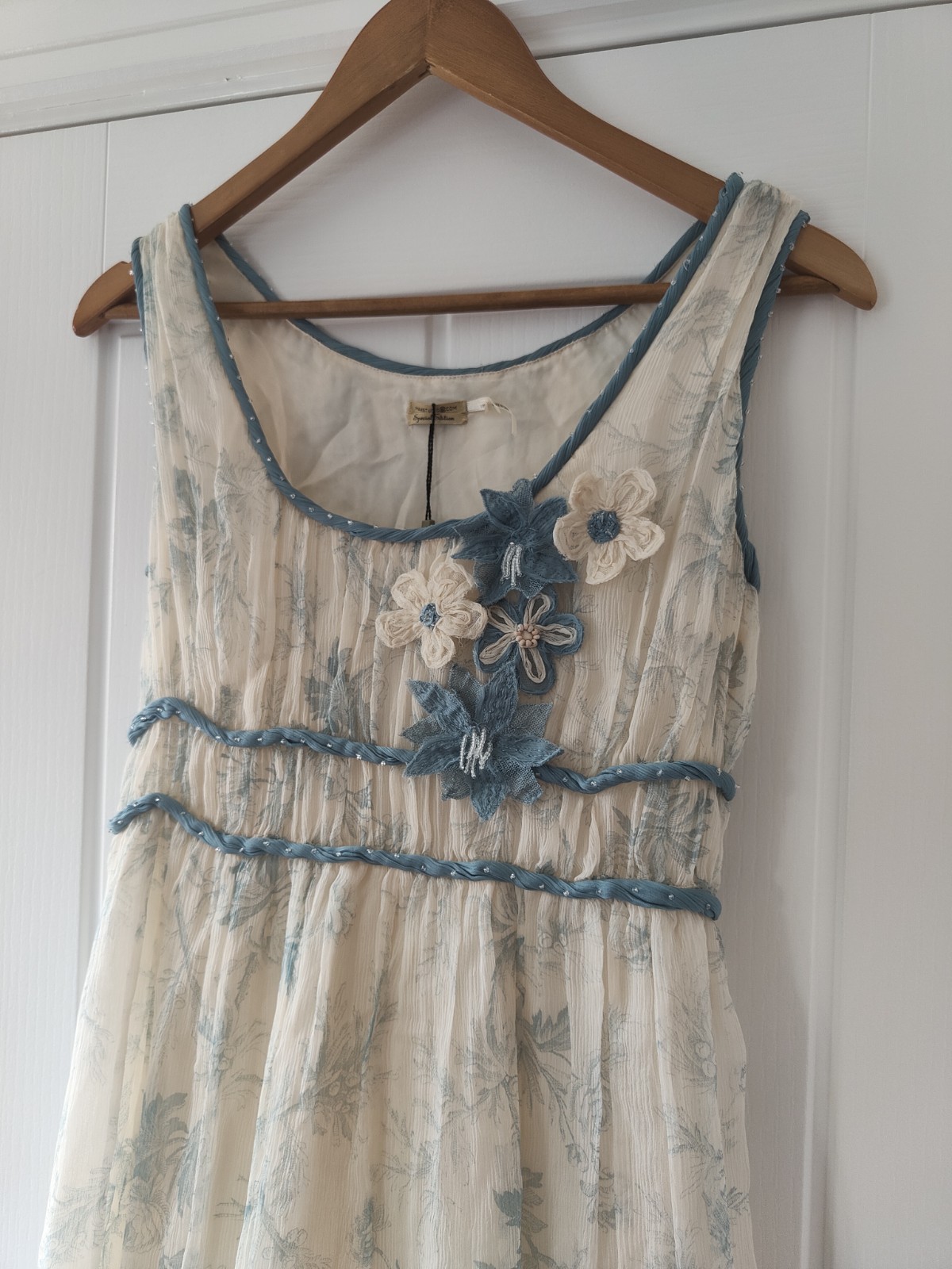 BNWT Max Studio Special Edition 100% Silk Floral Dress UK 6 8 Fairycore Vintage